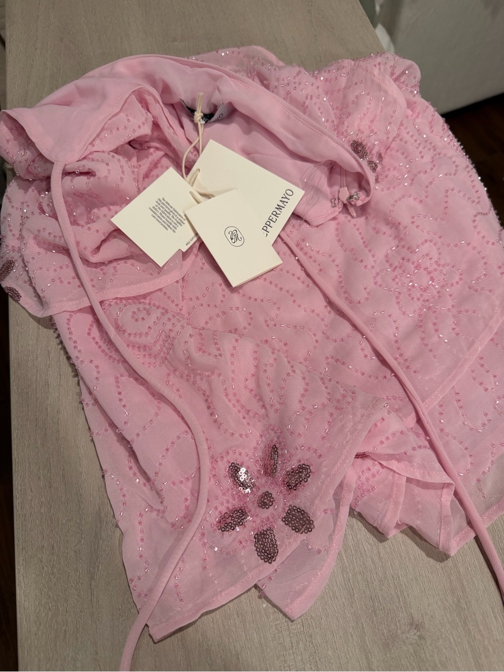Peppermayo Pink Sequin-Embellished Mini Dress - Picture 4 of 5